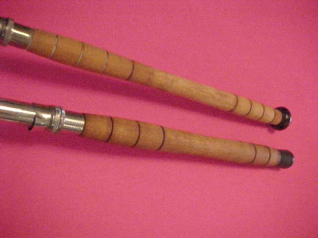 NICE PAIR OF 2 VINTAGE CUSTOM MADE 30 TO 60# CLASS CONVENTIONAL FISHING RODS W@W