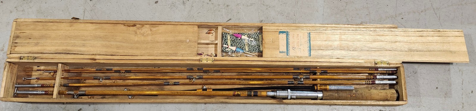 Vintage 1950s Japanese Split-Bamboo 4-in-1 Combination Fishing Rod Set