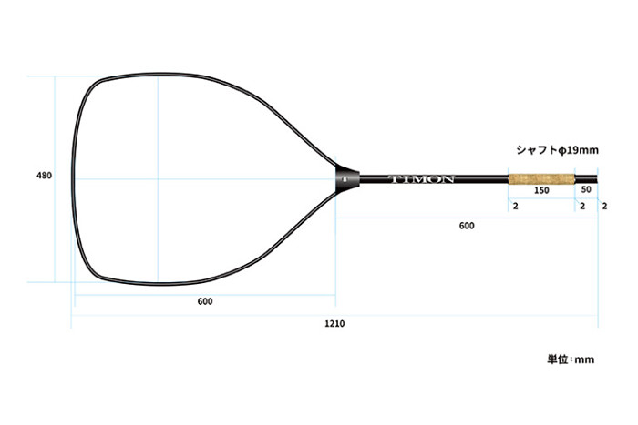 JACKALL Timon TC LANDING NET LARGE Shaft Net and Frame Set