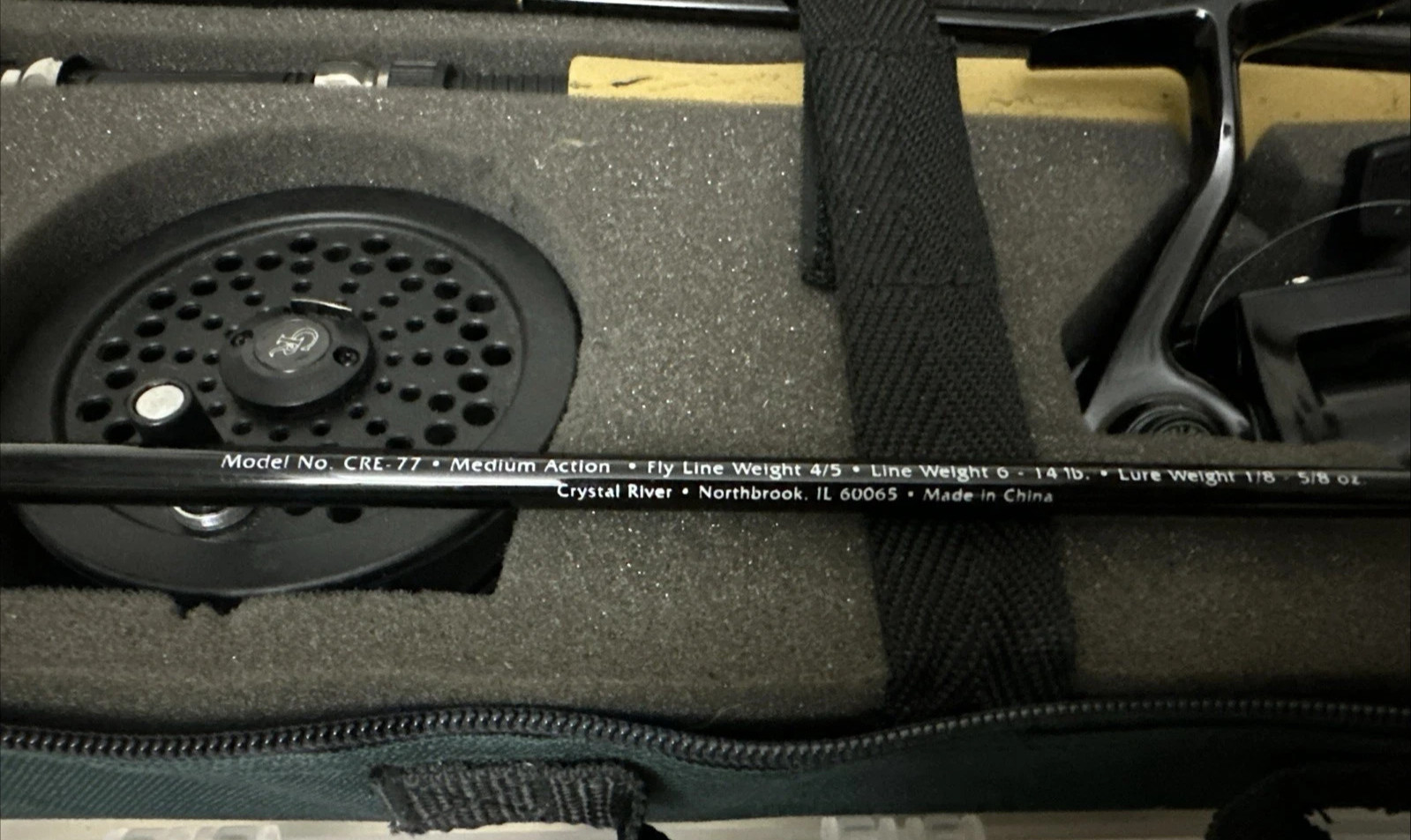 Crystal River CRE-77 Executive Travel Fly/Spin Rod Combo 520EP Reel Case