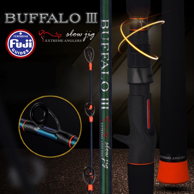 Jigging Casting Fishing Rod 6’3″ PE 1.2-3# Lure Weight 80-200gr Solid Carbon Tip