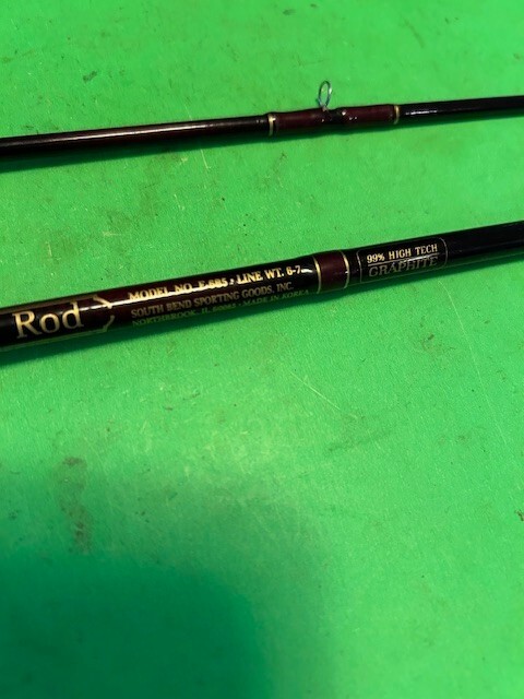 SOUTHBEND FINESSE 99% HIGH TECH GRAPHITE 8 FOOT 6 INCH 6-7 WT. FLY FISHING ROD