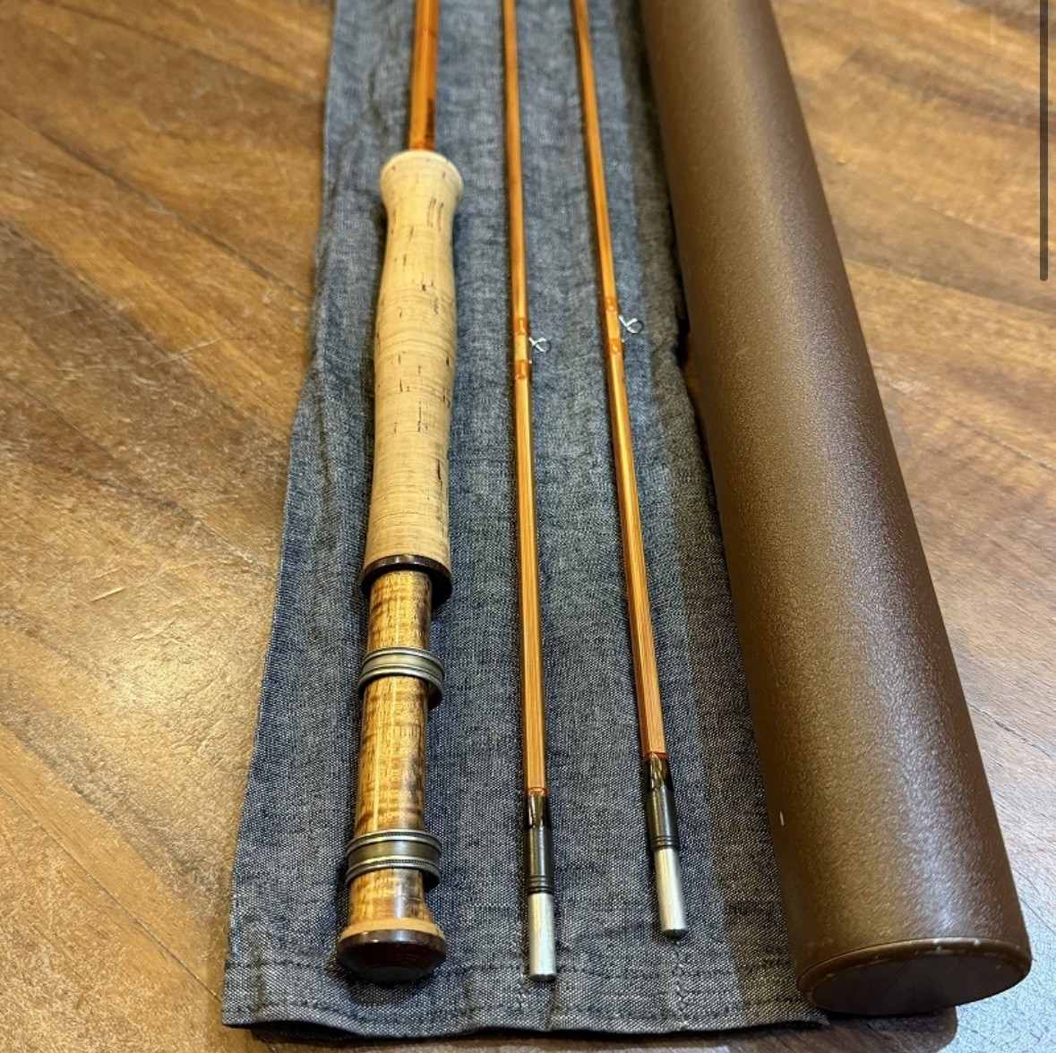Mario Wojnicki 222V3 7’3″ #3 5conor Fly Rod Bamboo Rod Free shipping