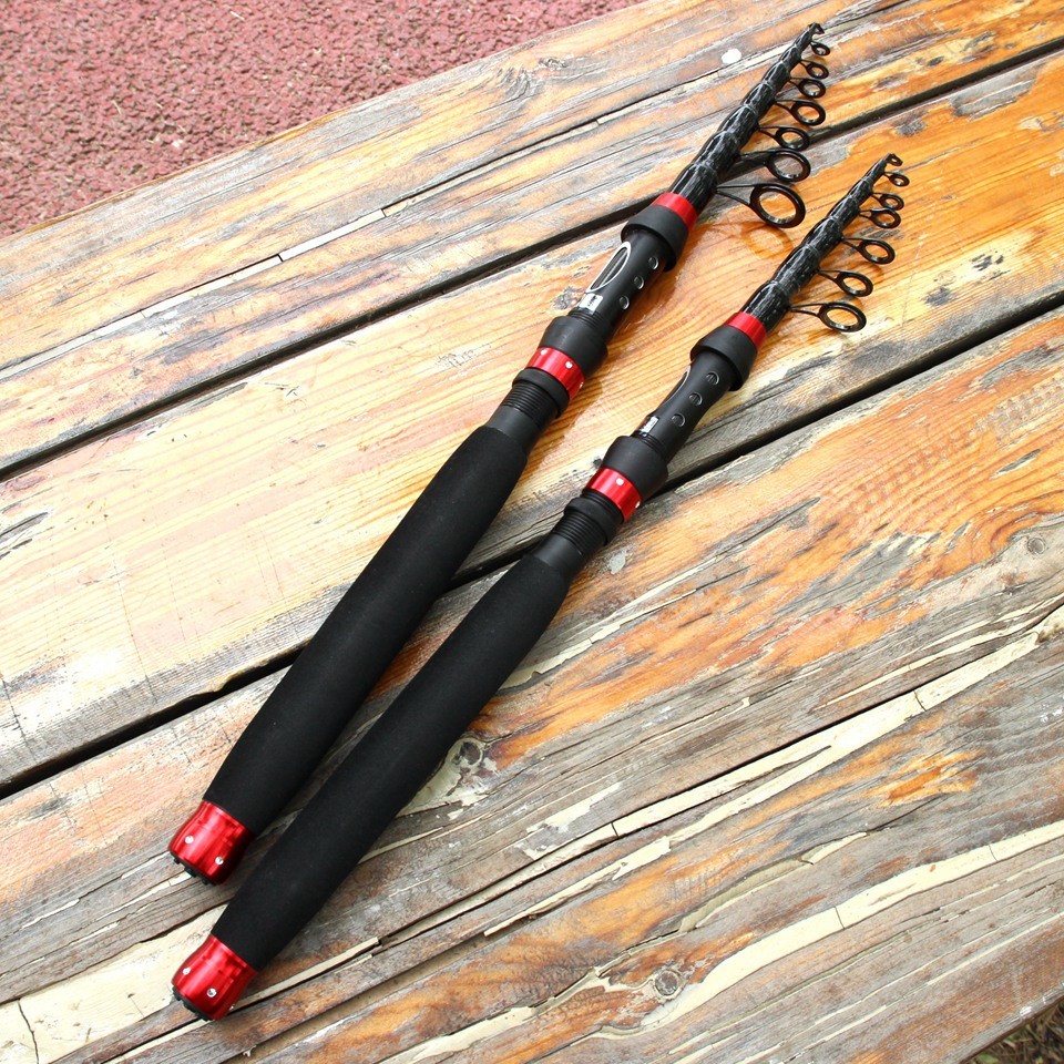 Rock Fishing Rod Carbon Fiber Spinning Telescopic Fishing Rod 1.8M 2.1M 2.4M 3M