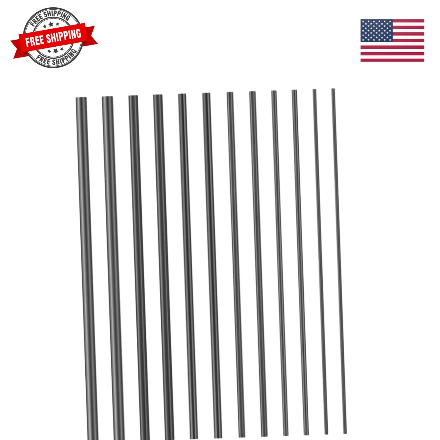 Carbon Fishing Rod Repair Insert Solid Carbon Fiber Rods Two-Piece Connection…