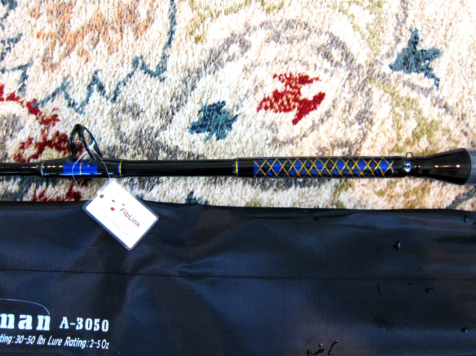 FibLink Aquaman A-3050 2-PC Stand-Up/Jigging Rod w/Case: 7′; 30-50lb – NEW!!!