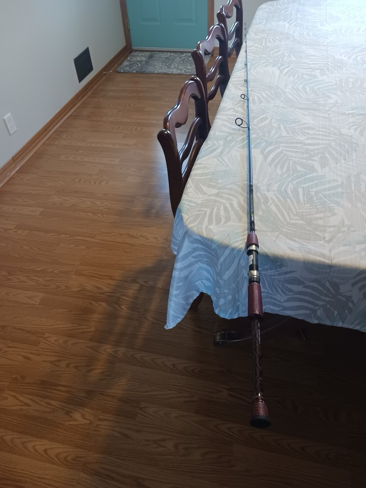 New Custom Built 6’ 9” Medium Casting Rod With Custom Red Grip