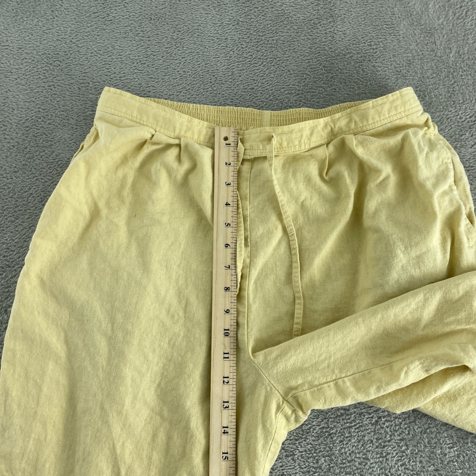 Orvis Womens Elastic Waist Linen/Rayon Blend Relaxed Fit Pants Size 14 0335