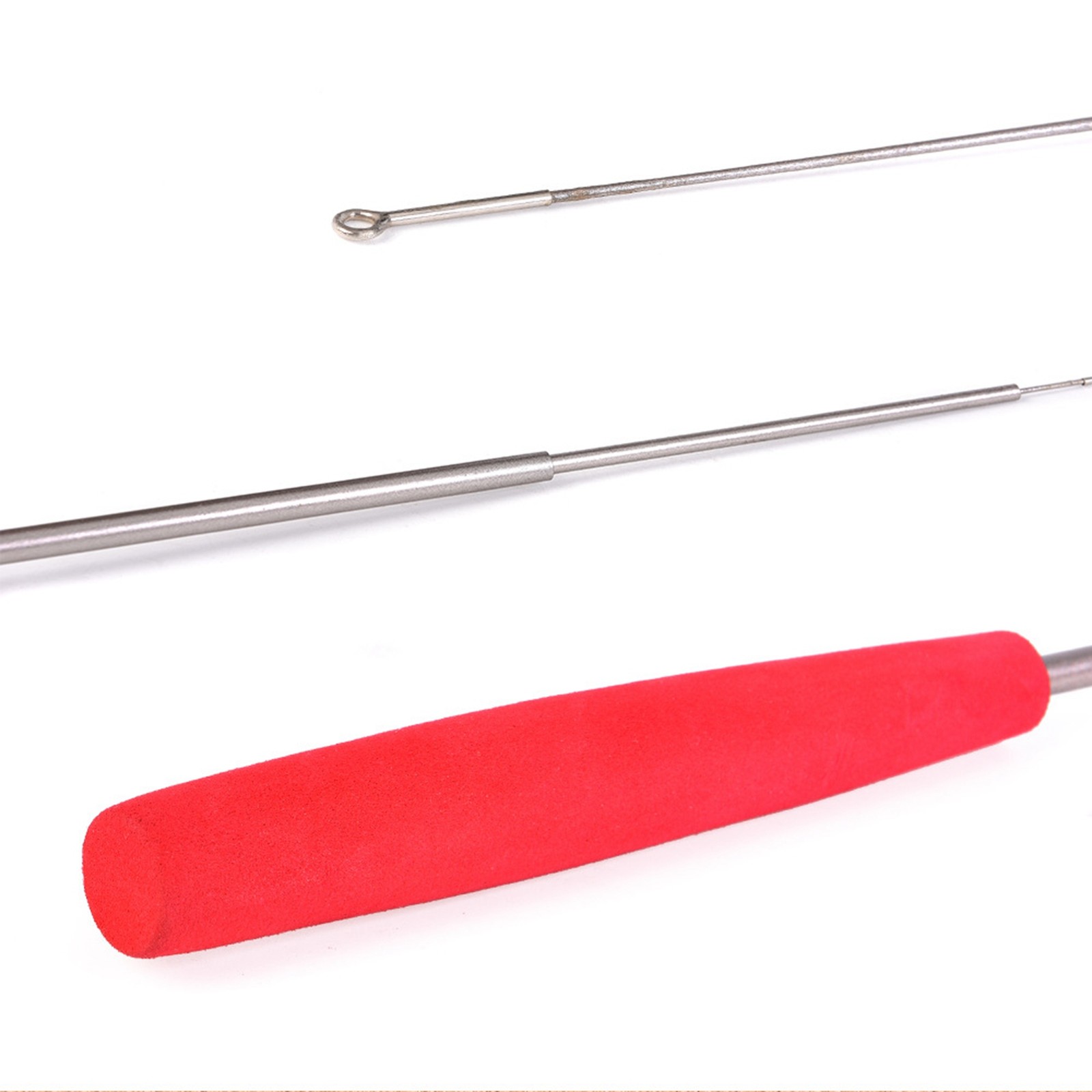 Winter Ice Fishing Rod 2Pc 65cm Eva+Stainless Steel Winter Fishing Pole6000