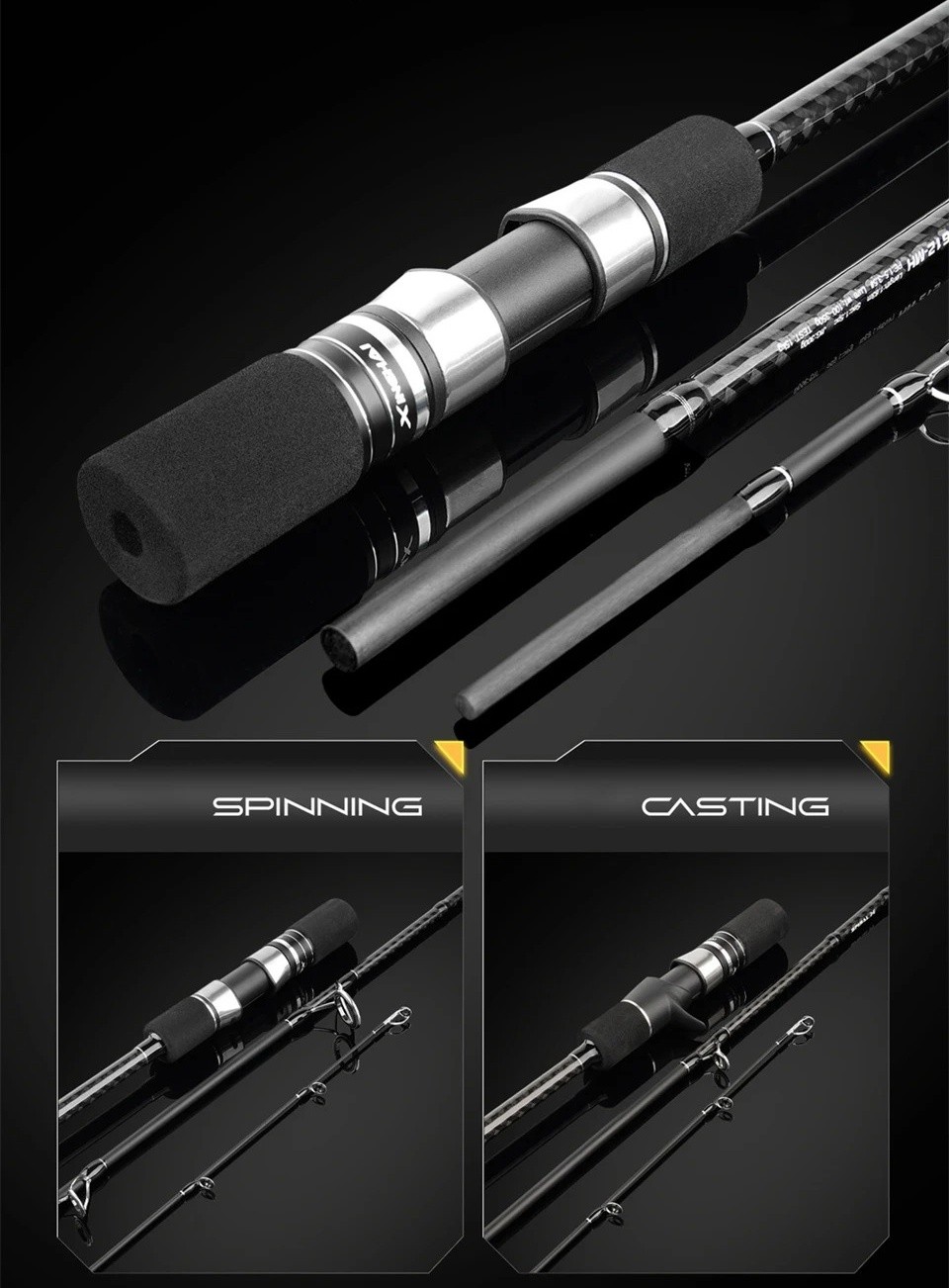 Travel Jigging Fishing Rod 1.83-1.91m MH Carbon Ceramic Guides Slow Jigging