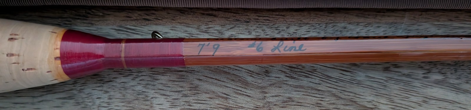 Paul Hightower Bamboo Fly Rod – 7 ft 9 in for 6 wt – Two Piece w/2 Tips – MINT!