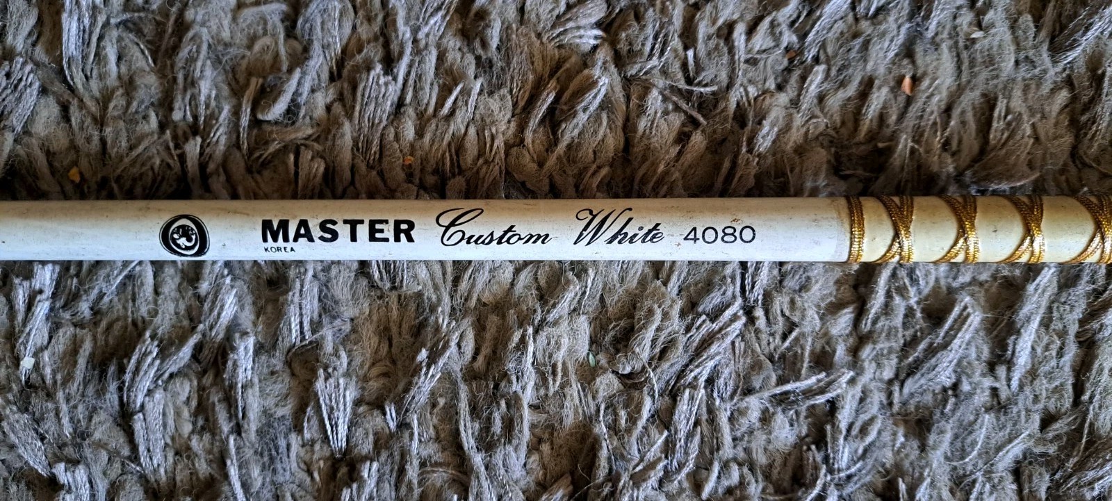 8 Foot Master Custom White “4080” Fishing, Fly Rod 15-30 Made Korea Nice