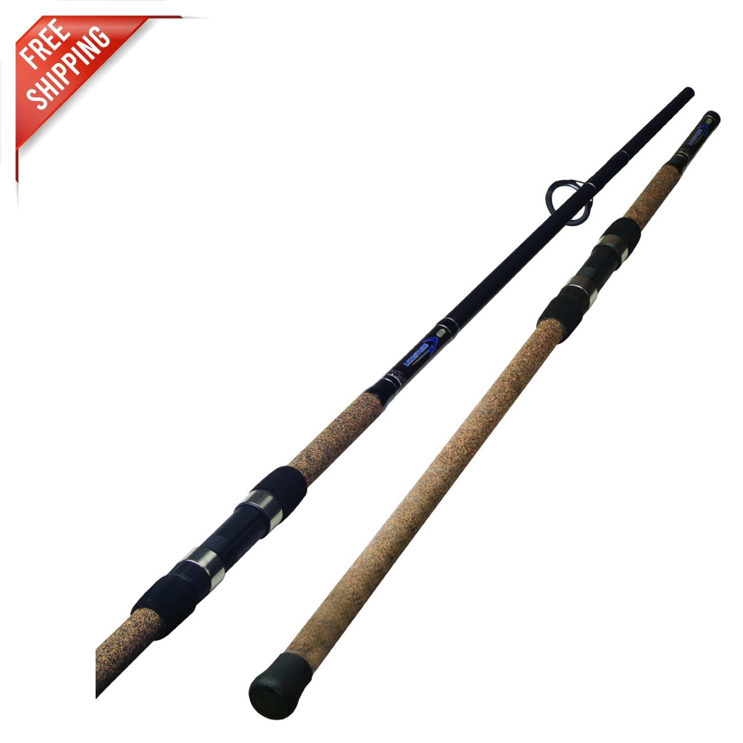 Black/Blue/Silver Longitude Surf Rod – 8ft Med Fast Action for Serious Anglers