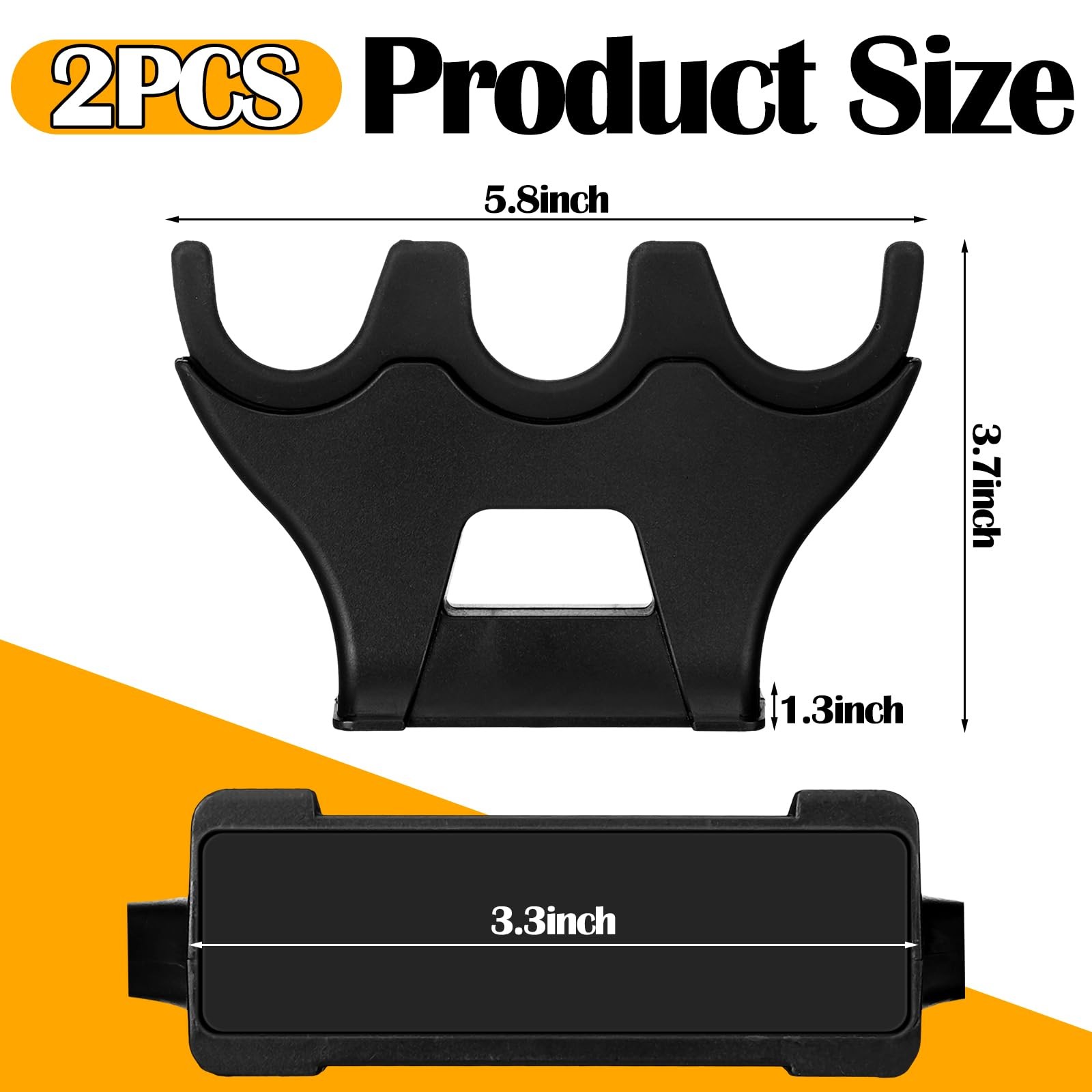 Silipull 2 Pcs Magnetic Fishing Rod Holder for 5.8 x 3.7 x1.3 inches, black