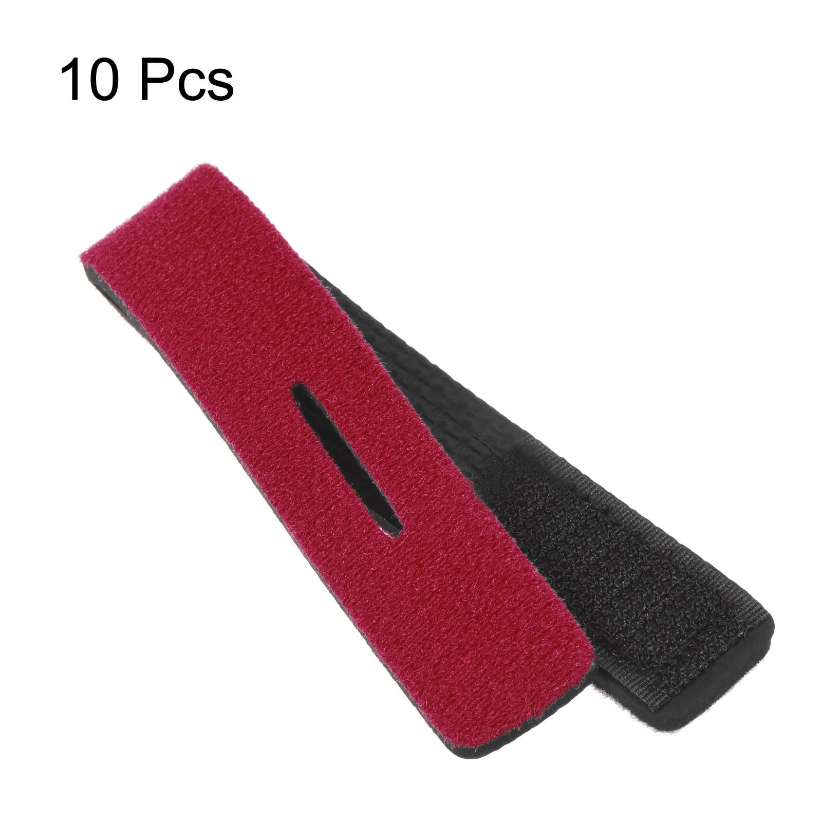10pcs Fishing Rod Strap, 20cm Stretchy Belts Holders Pole Sleeve Cover, Red