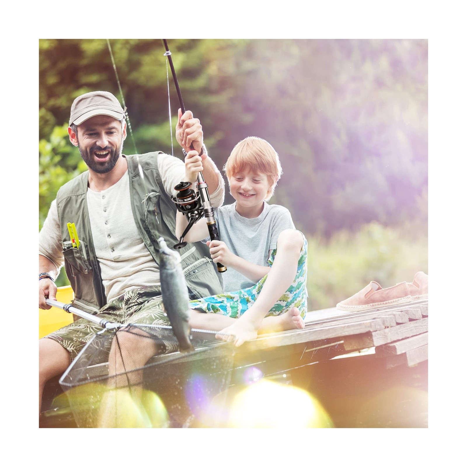 Fishing Pole Kit, Carbon Fiber Telescopic Fishing Rod and Reel Combo with Spi…
