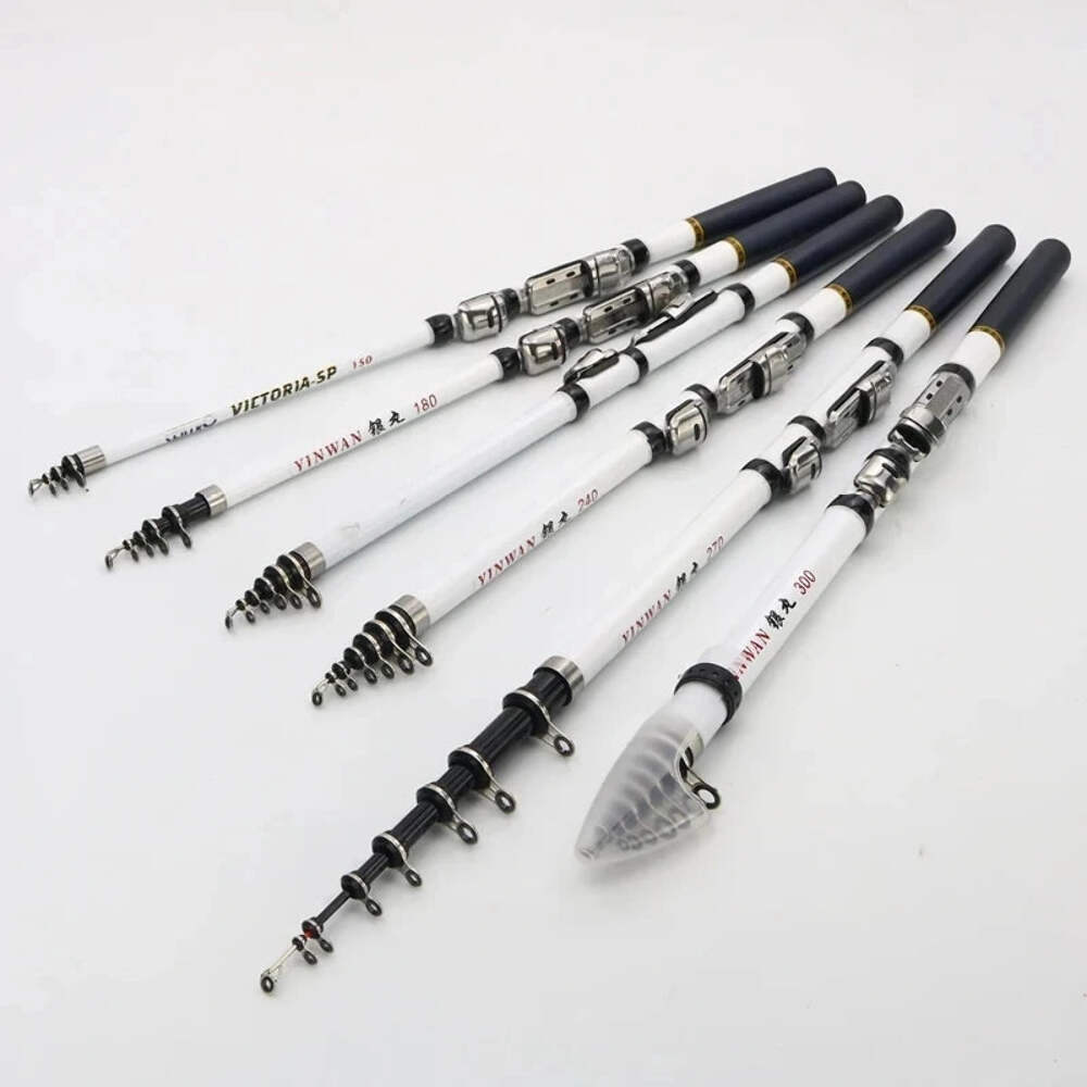 1.8M/2.1M/2.4M/2.7M/3.0M Telescopic Rock Fishing Rod Spinning Fly Carp Feeder Gl