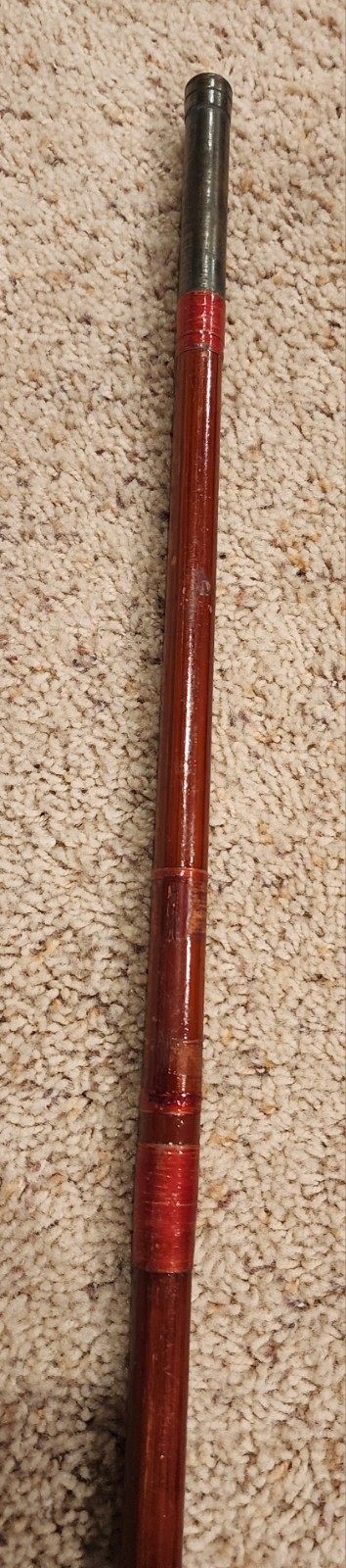 Vintage England Lee of Redditch & Pershone Bamboo Boat Surf Fishing Rod – 8′ 2″