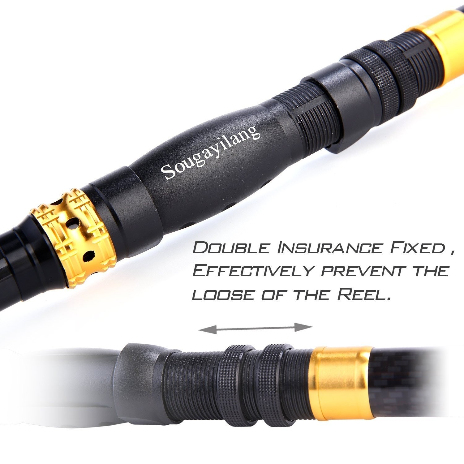 Sougayilang Telescopic Fishing Rod – 6.9ft Carbon Fiber, Ultralight, Medium