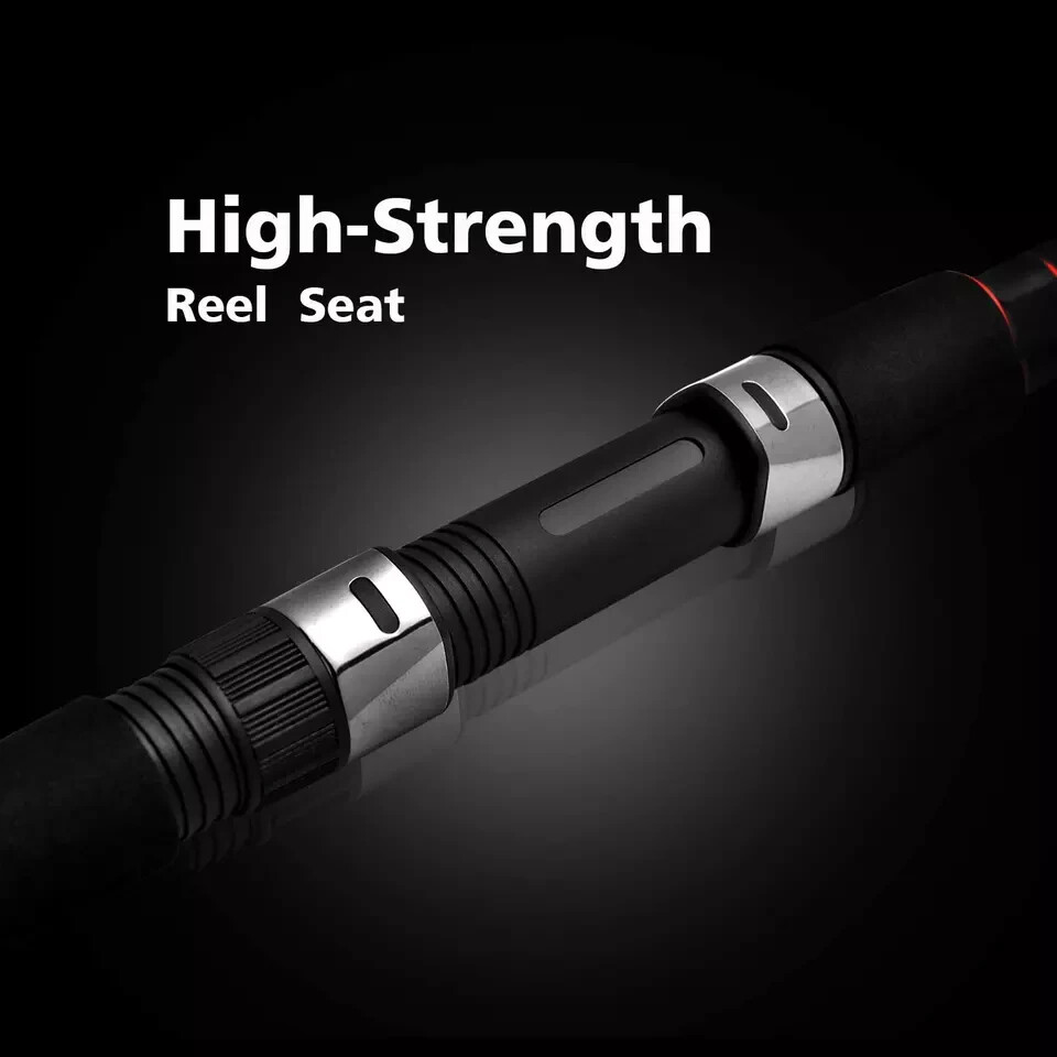 Surf Casting Fishing Rod 2-Piece Graphite Travel Solid Carbon Fiber Cast Pole