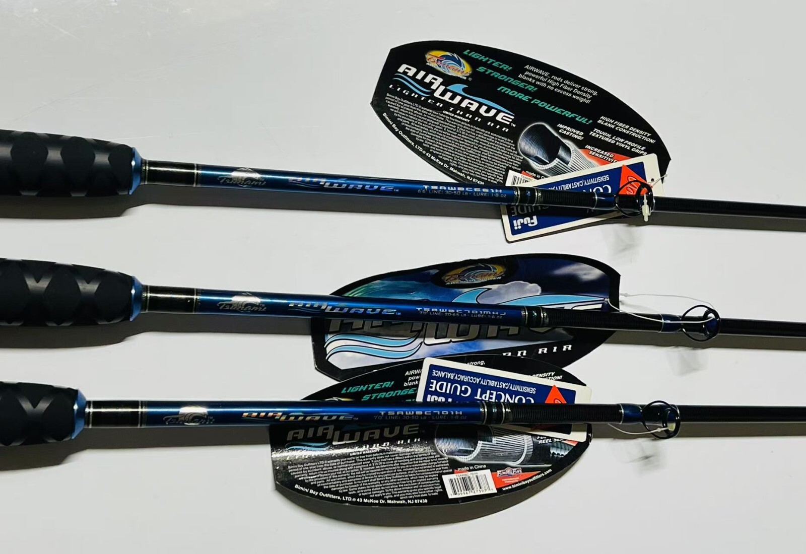 Tsunami Airwave Boat Jigging Casting Rod / Model Select – New
