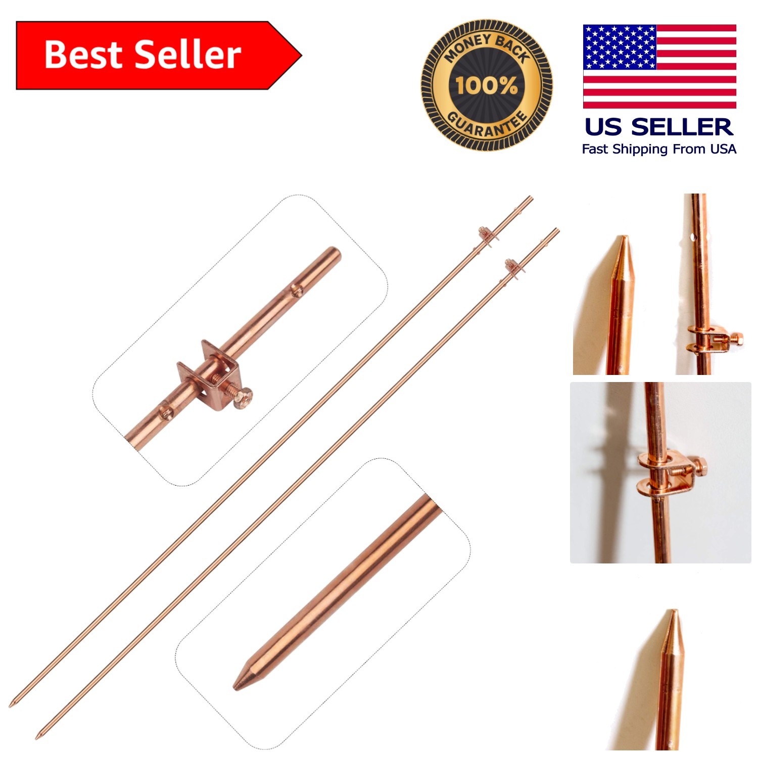 Reliable 2 Pack of 4′ Ground Rods – Optimal Choice for Electric Fences & More