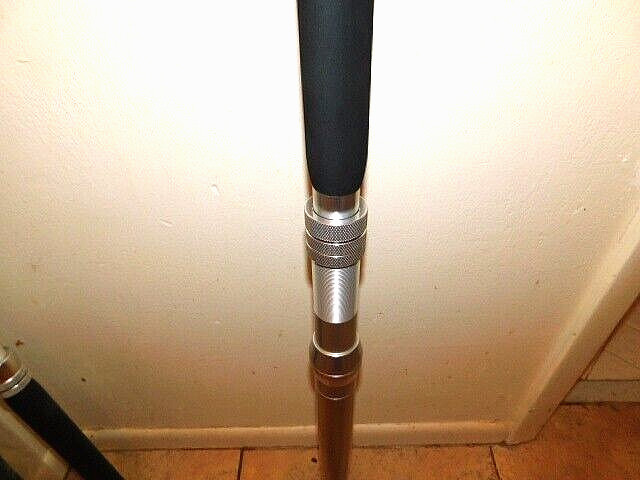 CUSTOM CONVENT SHARK ROD 8’5″ PINK PEARL MARBLE AFTCO 50-100 LB SILVER UB-4