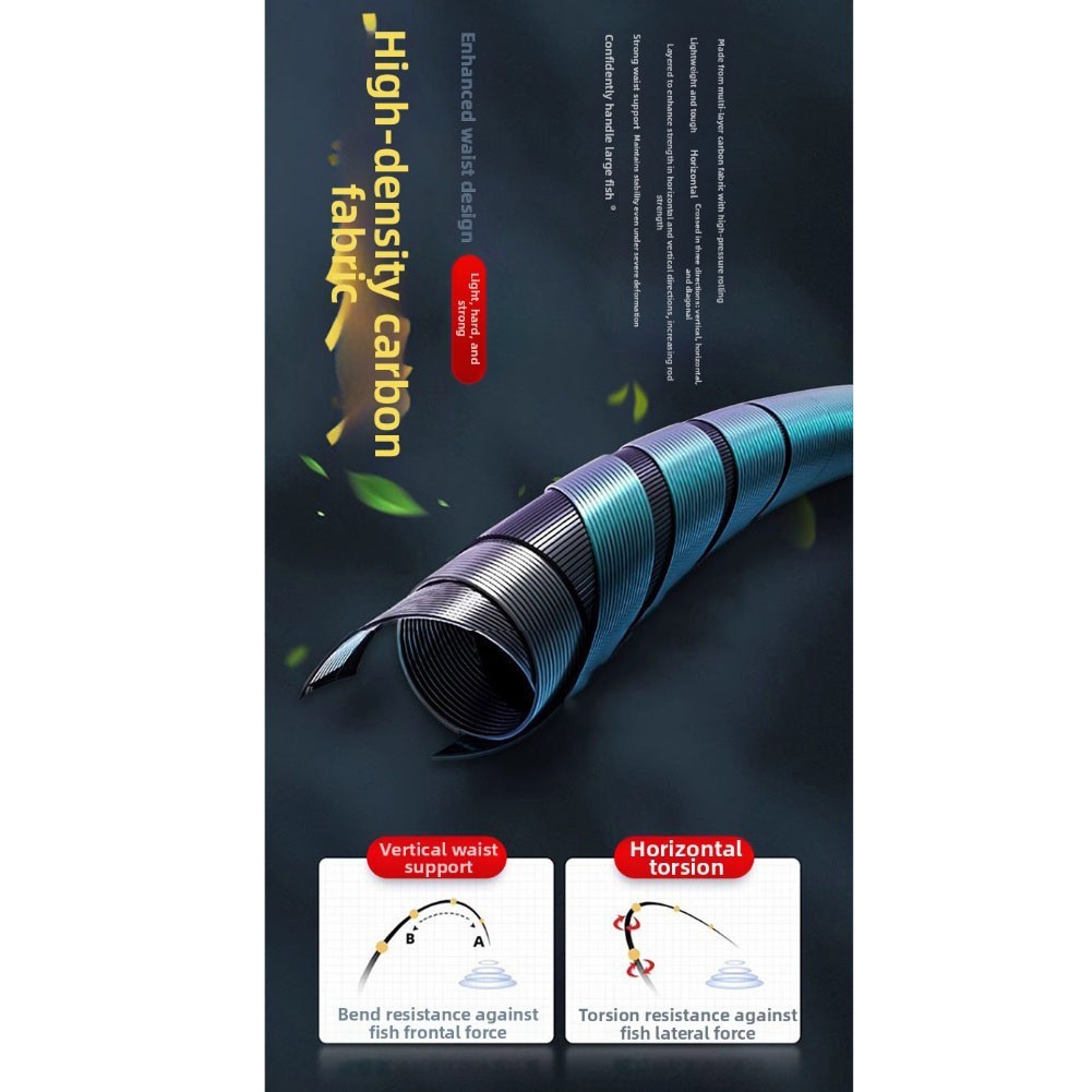 Portable for ultra Light 44cm Short Section Fishing Rod for Lobster Carbon Fiber