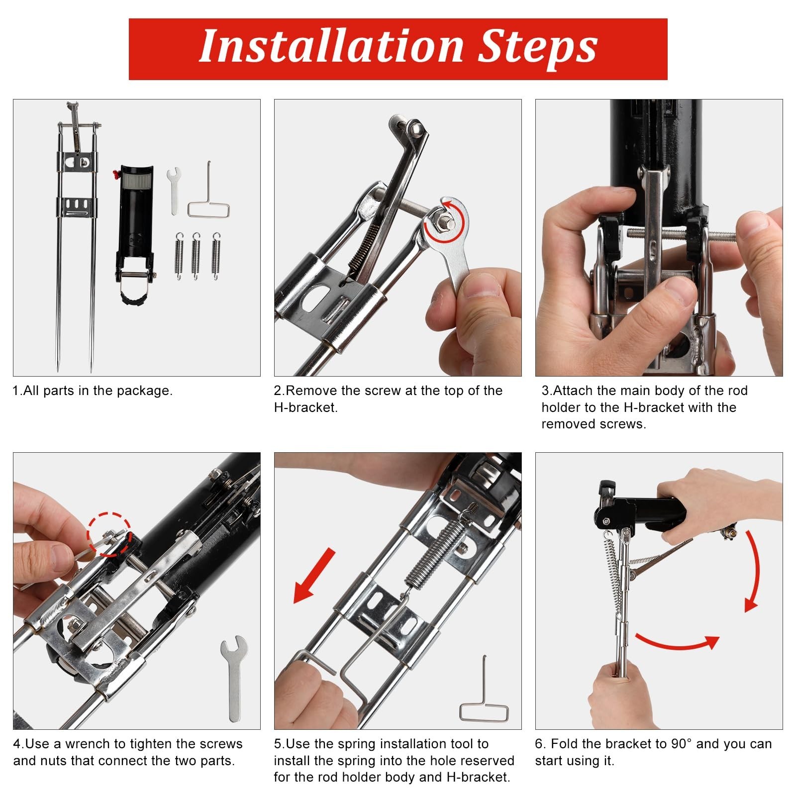 QualyQualy Fishing Rod Holders for Ground, High Sensitivity Spring Automatic …