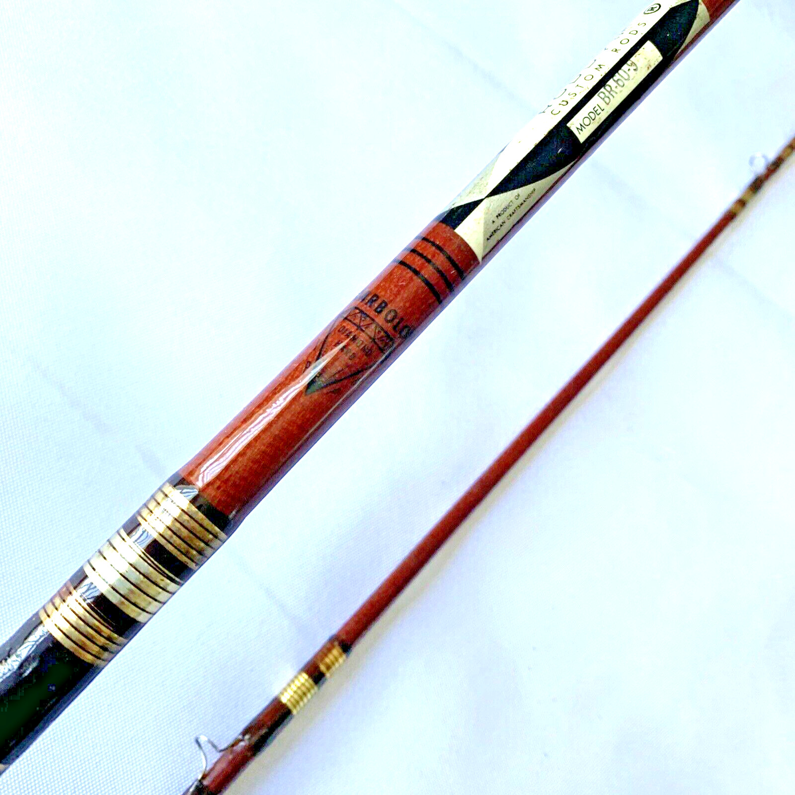 Roddy Model BR-60-9 Custom Made 9Ft Genuine Epoxy Glass Fly Fishing Rod USA