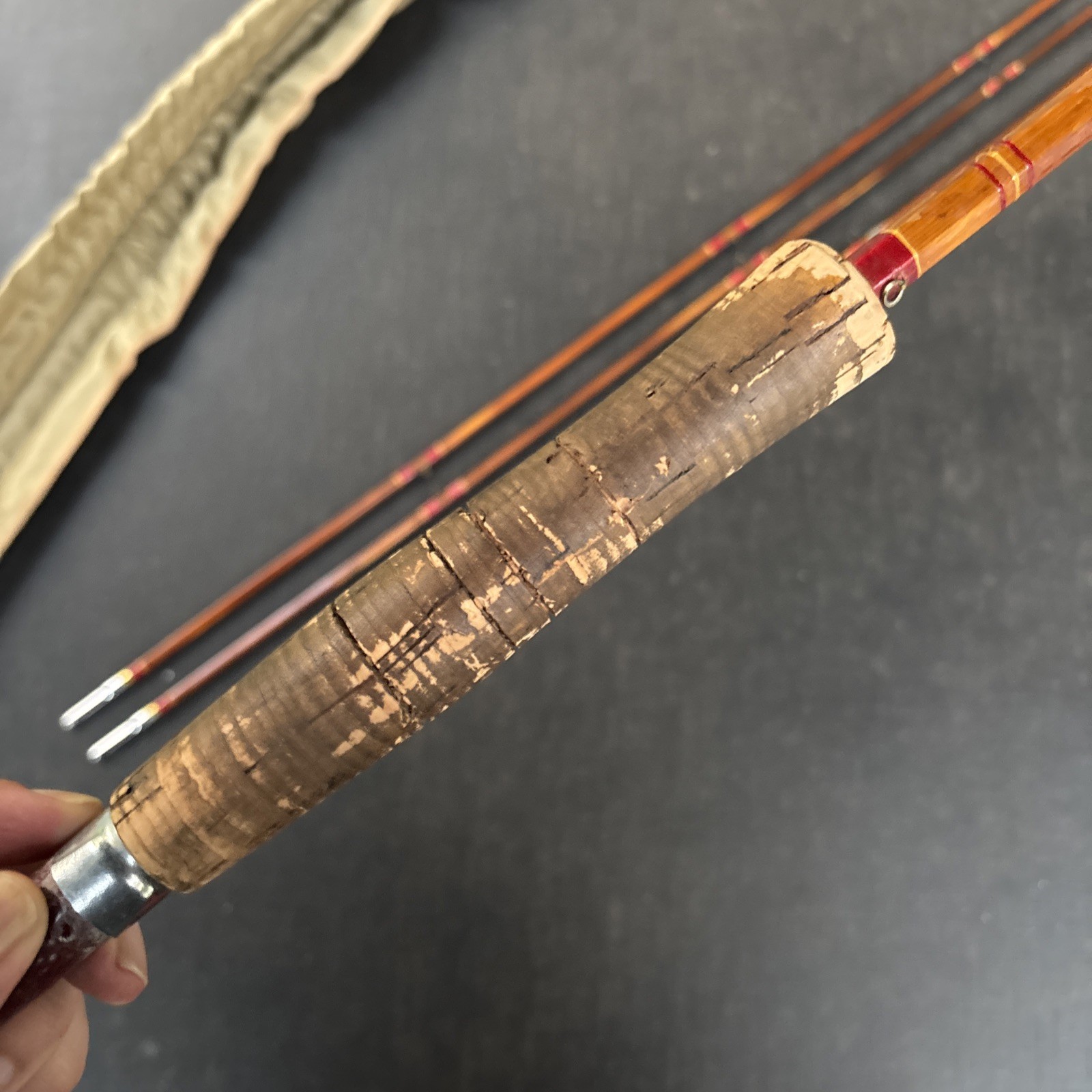 Vintage South Bend 346 Bamboo Fly Rod 8 1/2’ HDH or D W/ Sock