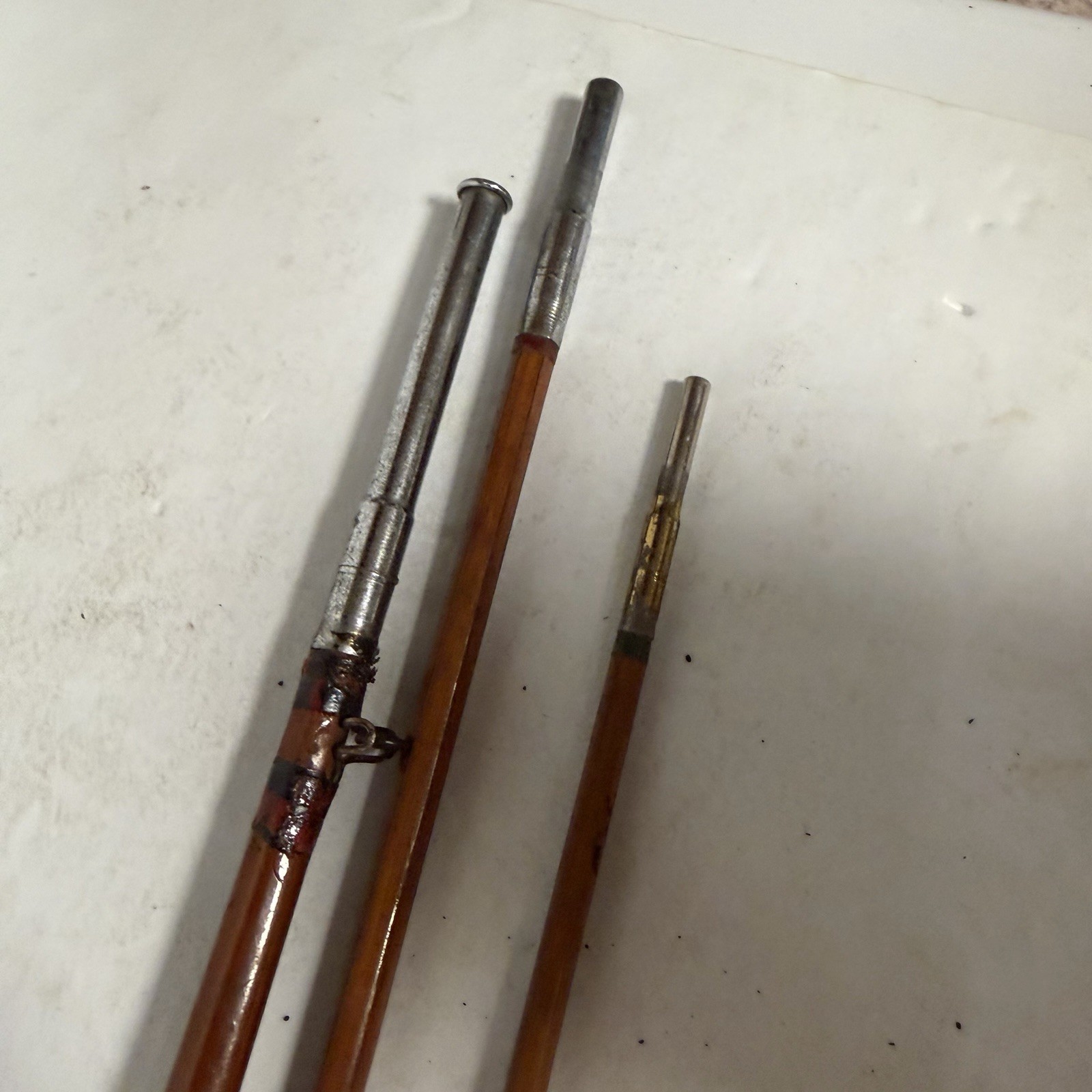 Vintage Bamboo Fly Rod W/ Sock & Canvas Bag Trout Rod Montague? South Bend?