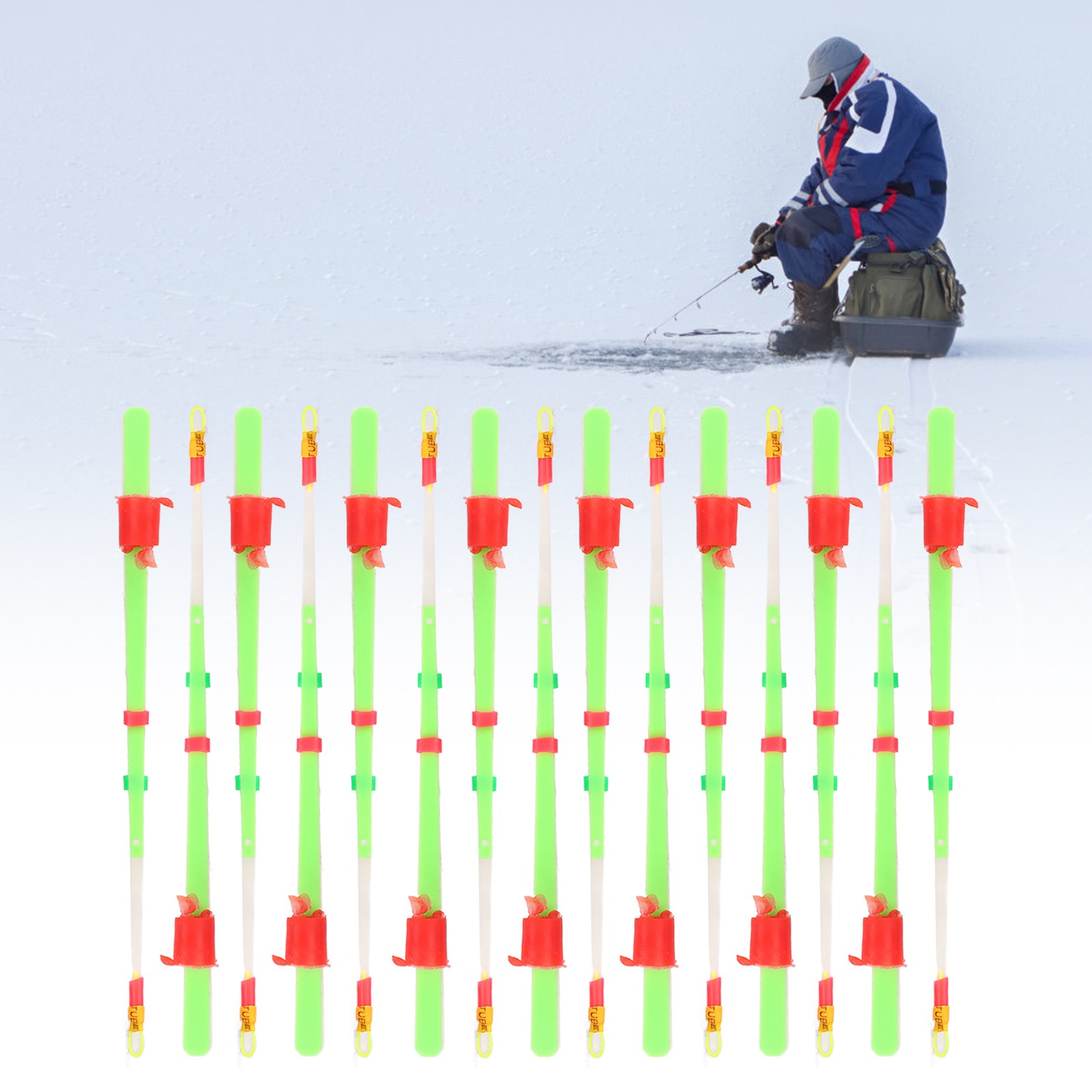 15 Pcs Ice Fishing Rod Tips Winter Pole Replacement Accessories