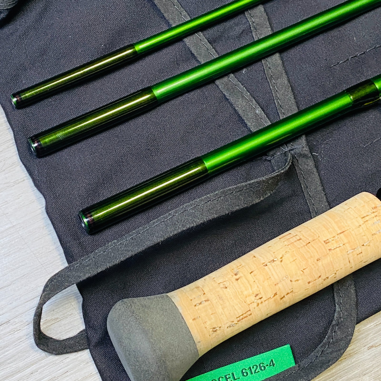 [Beautiful] Sage Accel 6126-4 6WT 12’6″ Fly fishing rod w/Tube Socks