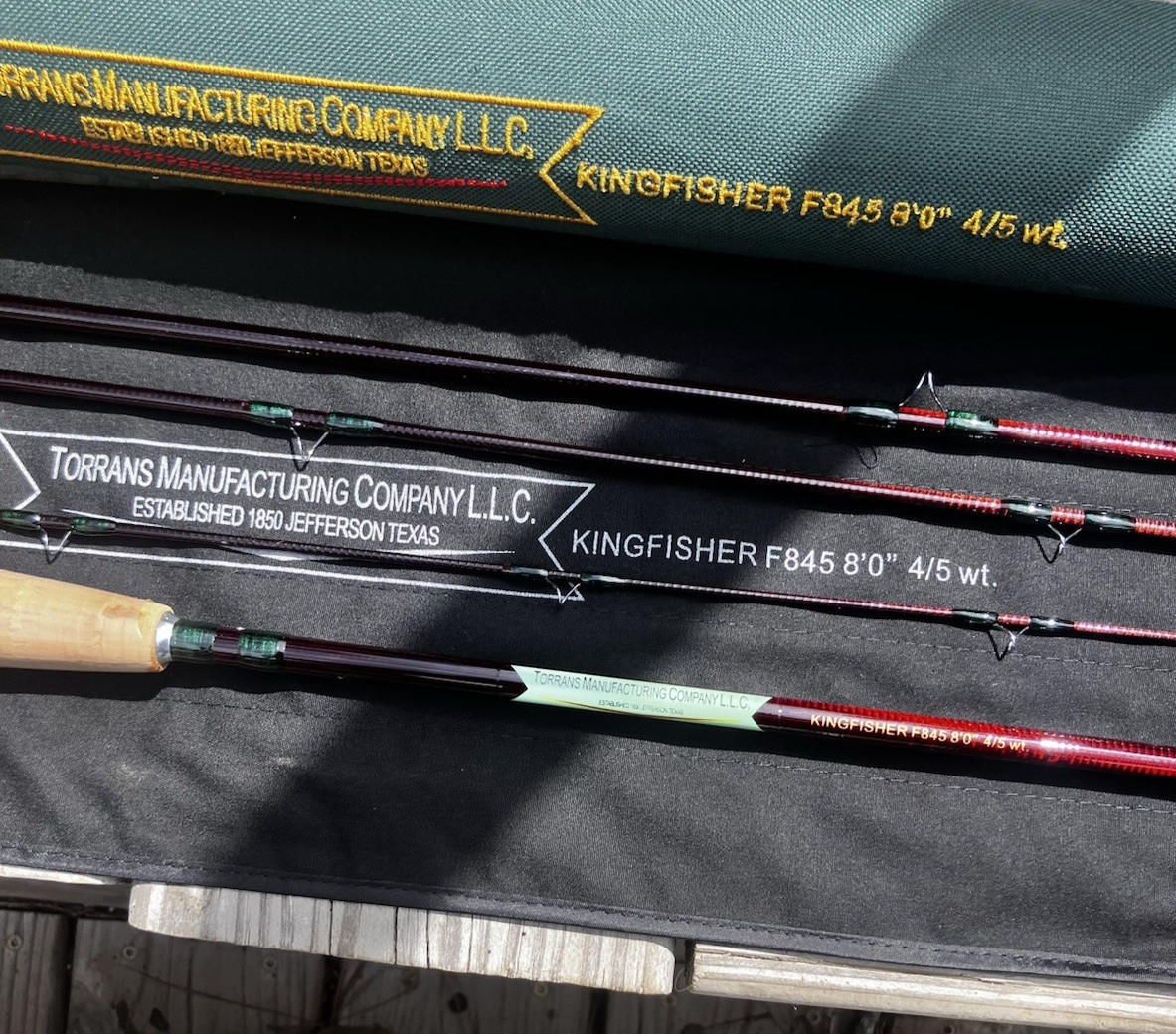 Torrans 4/5 wt 8′ Fly Rod 4pc w/ Case. Jefferson,Texas -Graphite, Free Shipping
