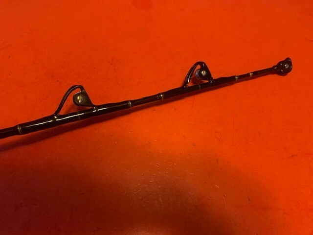CUSTOM BUILT CALSTAR 6460H 6 FOOT 30 TO 80 POUND RATED FISHING ROD AFTCO ROLLER