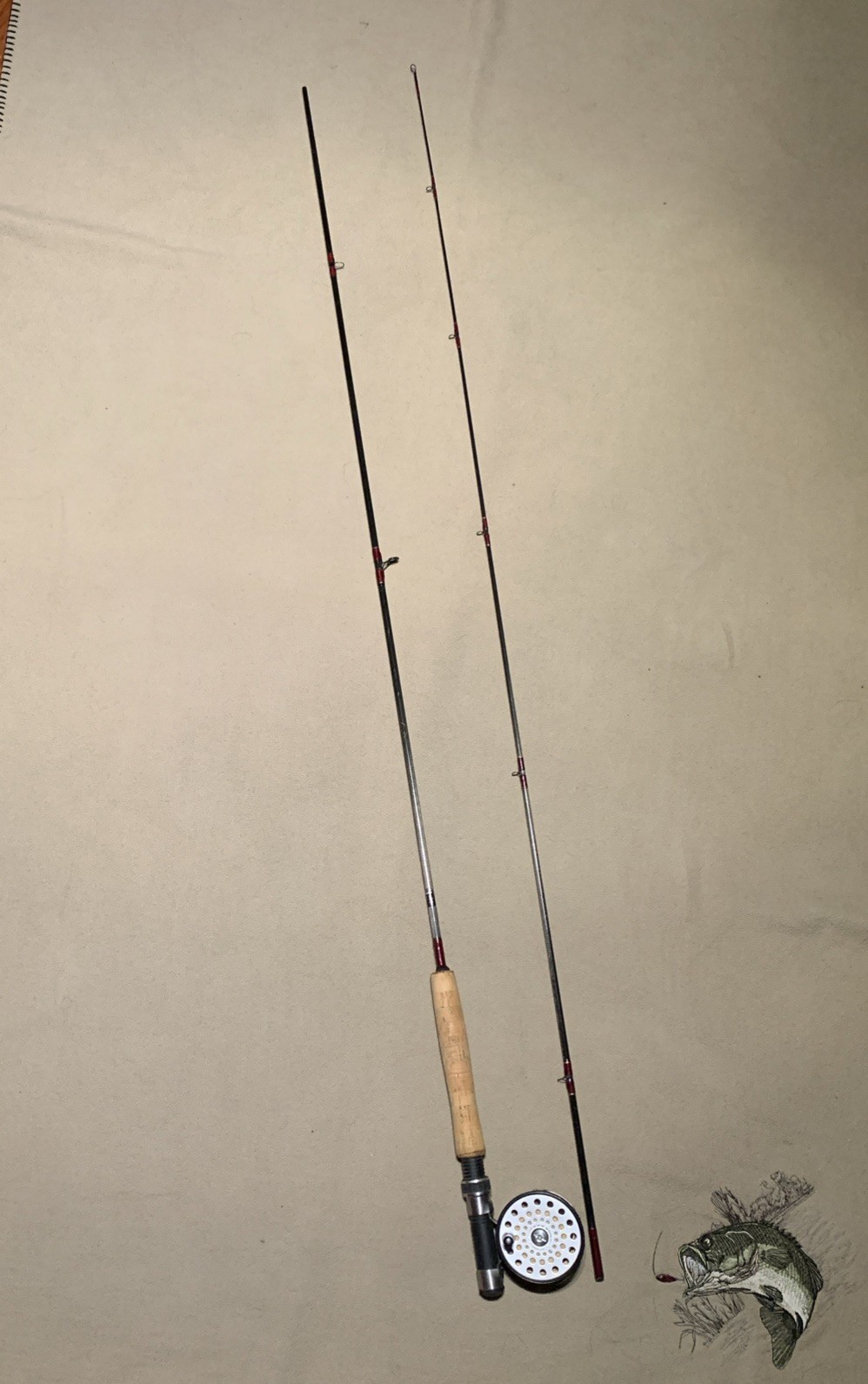 Empire FG802 Essence Fly Rod 8′ 2pc 5-6wt With Martin 61 Reel USA