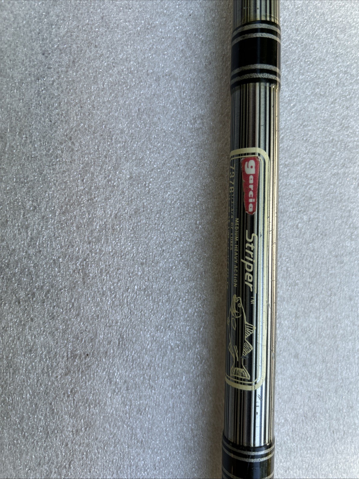 Vintage Garcia Striper Medium Heavy Action Spinning Rod