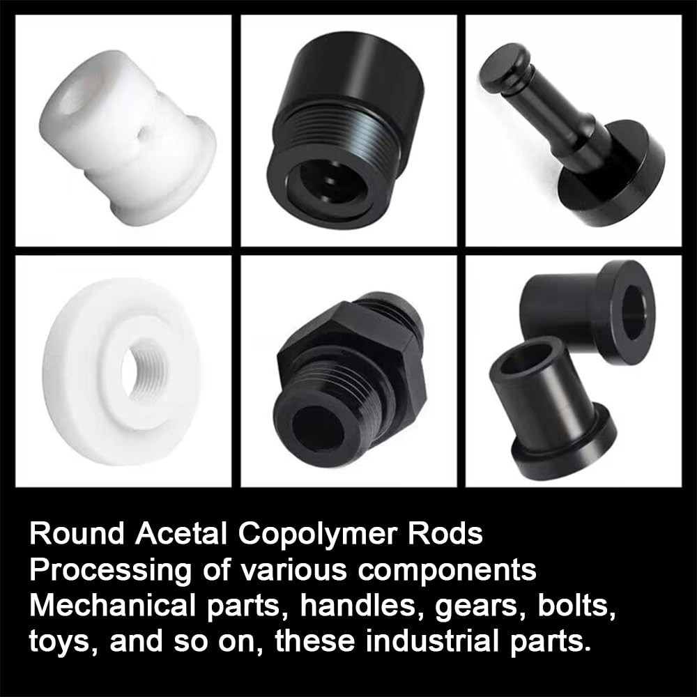 4 Pack Round Acetal Copolymer Rods – 1/2 -Inch Diameter and 12-Inch Length Op…