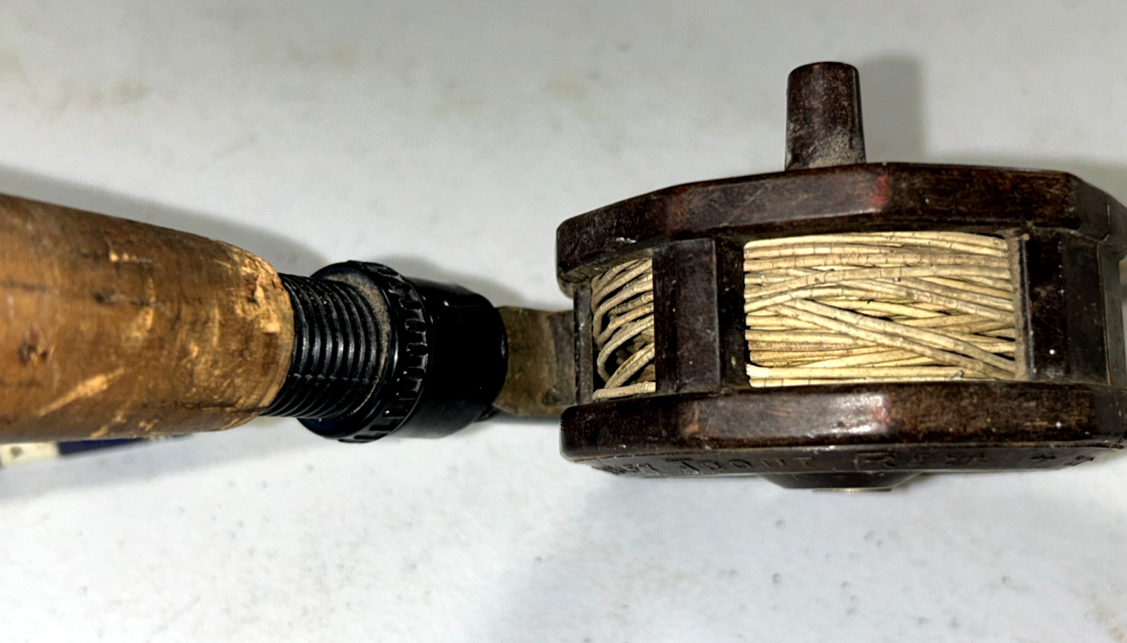 Vintage South Bend Fiberglass Fly Fishing Rod Vernley Trout Reel, 97″. 2 Piece