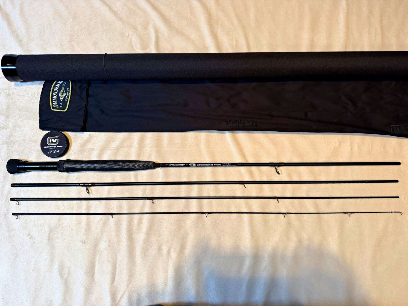 Diamondback Generation IV Nymph Fly Rod 10ft 2wt 4pc Carbon Grip