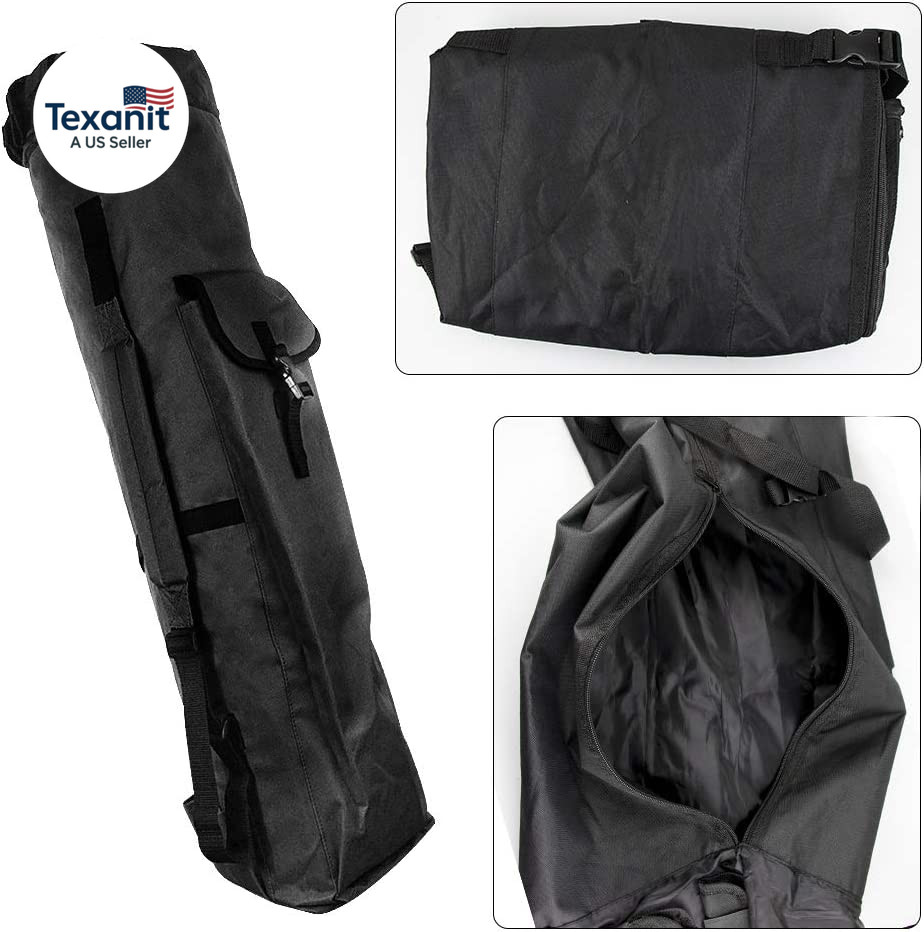 Durable Canvas Fishing Rod & Reel Organizer Bag Travel Carry Case Bag- Holds 5 P