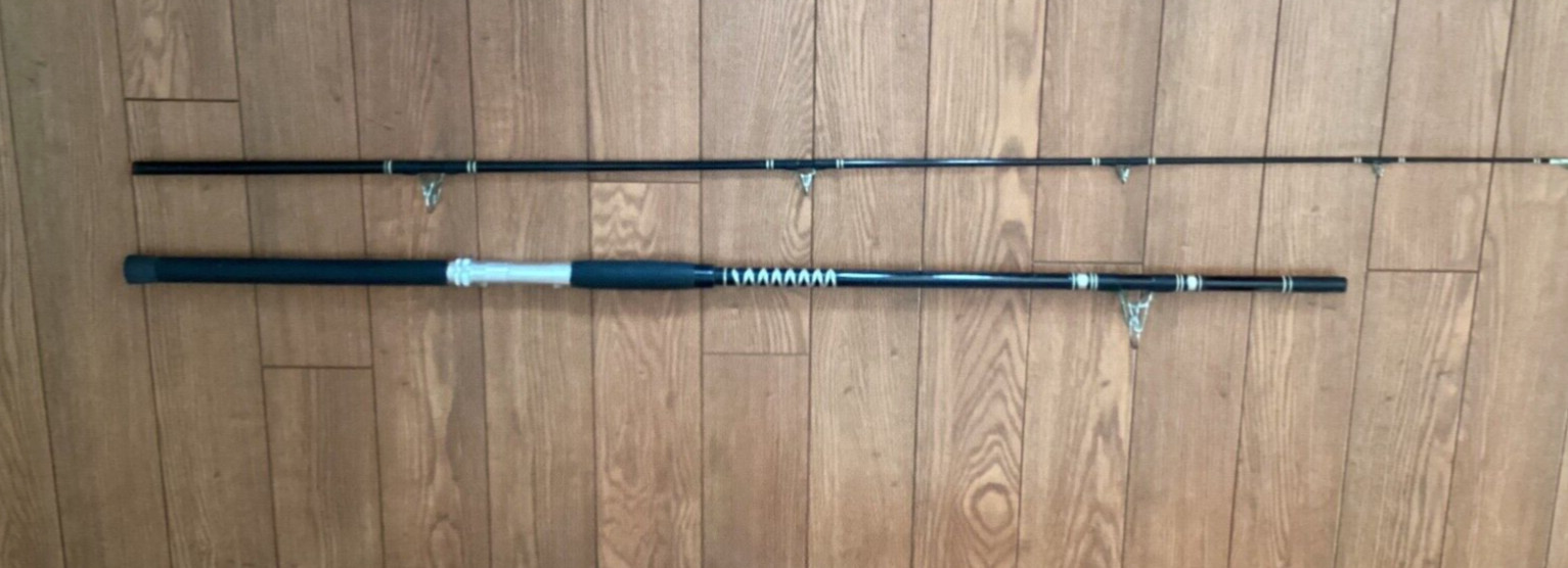 Vintage MASTER Black Series Fiberglass MODEL 5210 Spinning Rod 2 pcs. & 9 foot