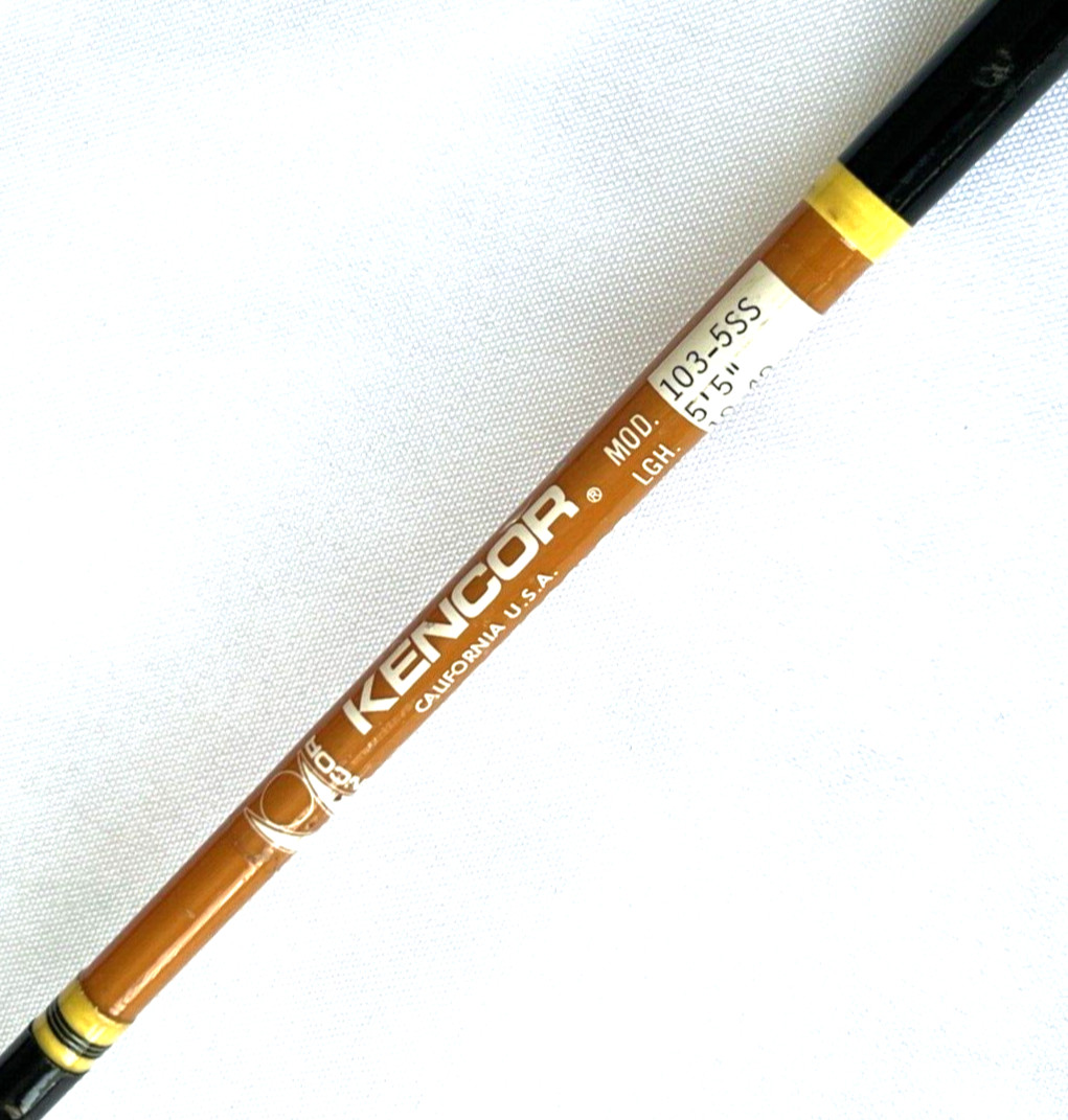 Kencor 103-5SS 5’5” 10-40Lb Tenlew Magnaglas Spinning Fishing Rod Made In USA