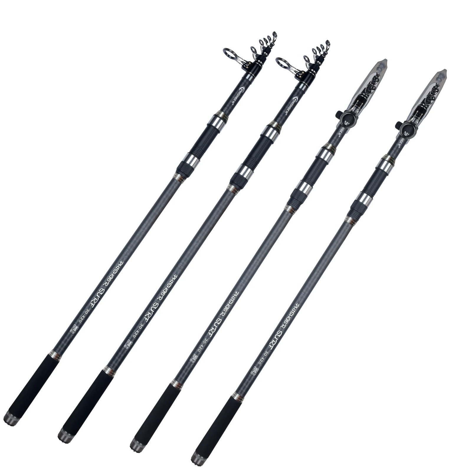 PHISHGER Telescopic Surf Spinning Rod 3.6-5.3m 30T Carbon 80-150g Power Travel
