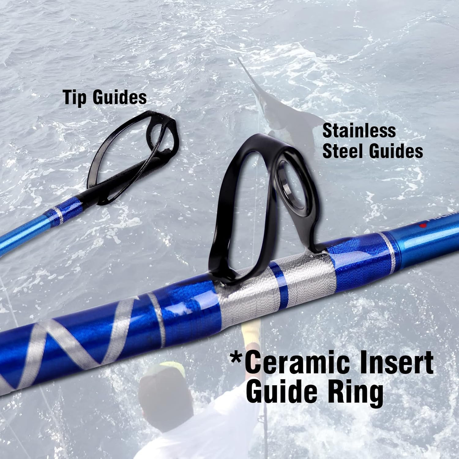 Bent Butt Fishing Rod 2-Piece Saltwater Offshore Trolling Rod