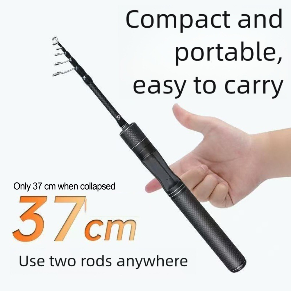 1 5m 1 8m Carbon Handle Ultralight Telescopic Lure Rod for Fishing Outdoors