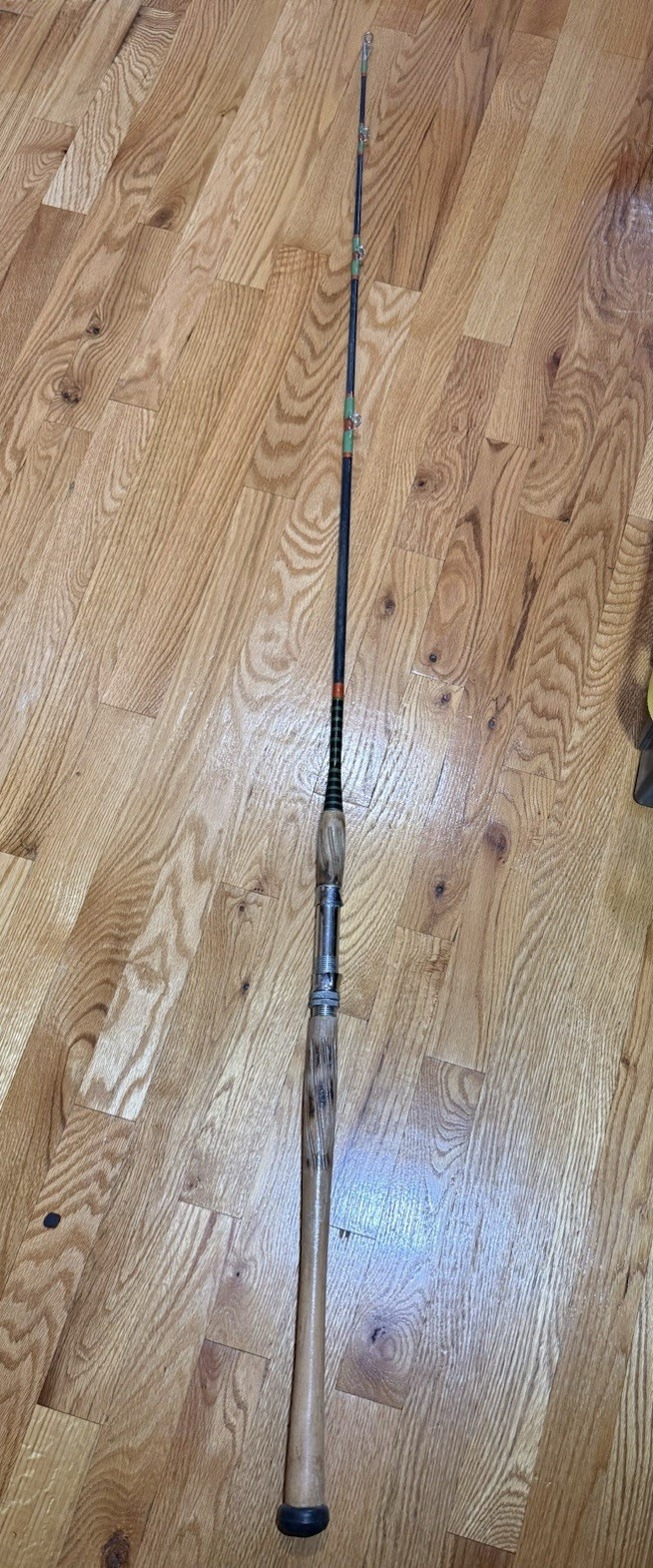 7′ Graphite Casting Rod 1pc All Saltwater Cork Handle Black/Brown/Green(P/U)
