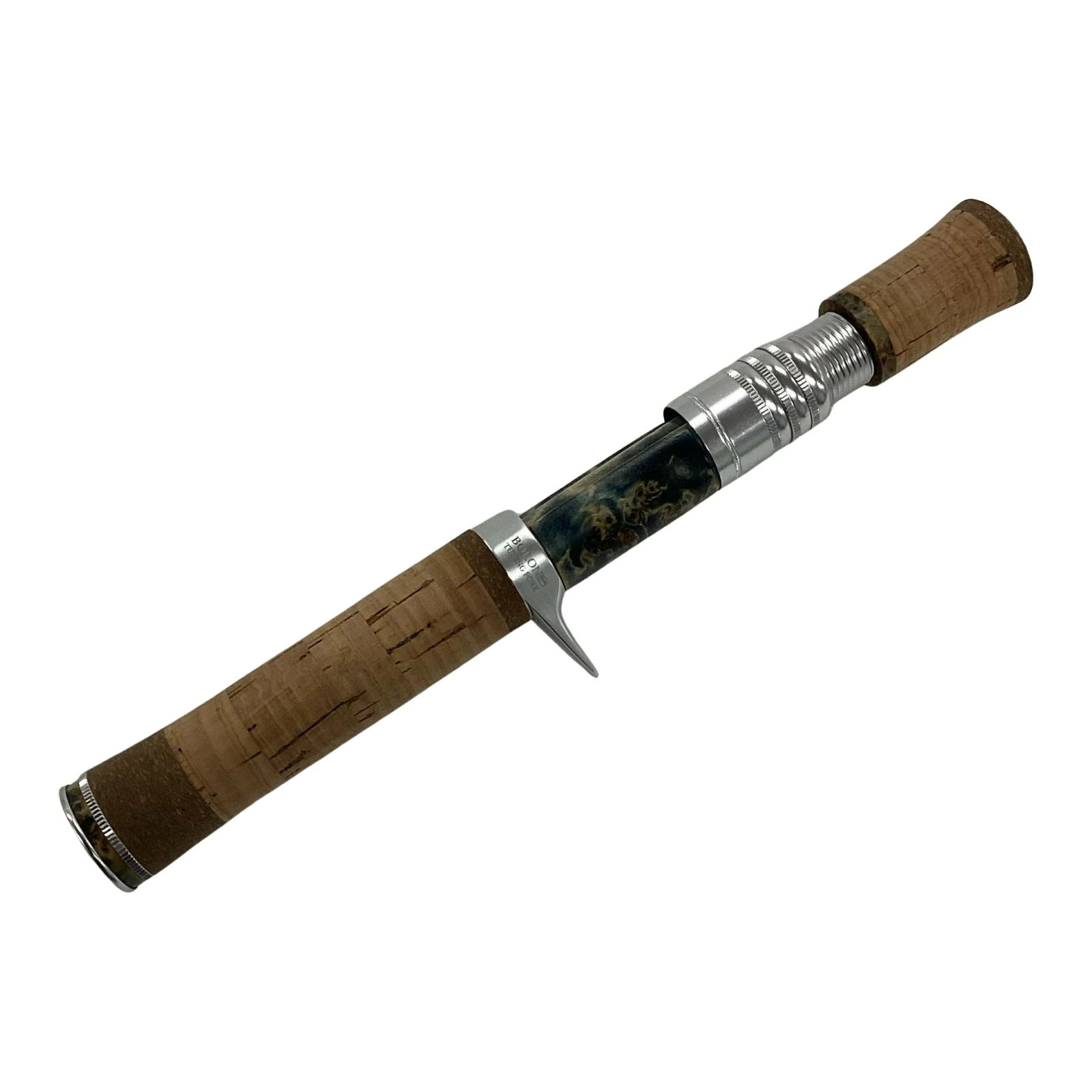 Casket Stabilized Wood Handle Fishing Rod Part A Rank Used Excellent Condition