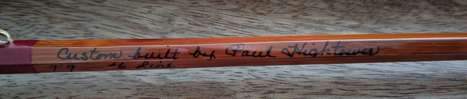 Paul Hightower Bamboo Fly Rod – 7 ft 9 in for 6 wt – Two Piece w/2 Tips – MINT!